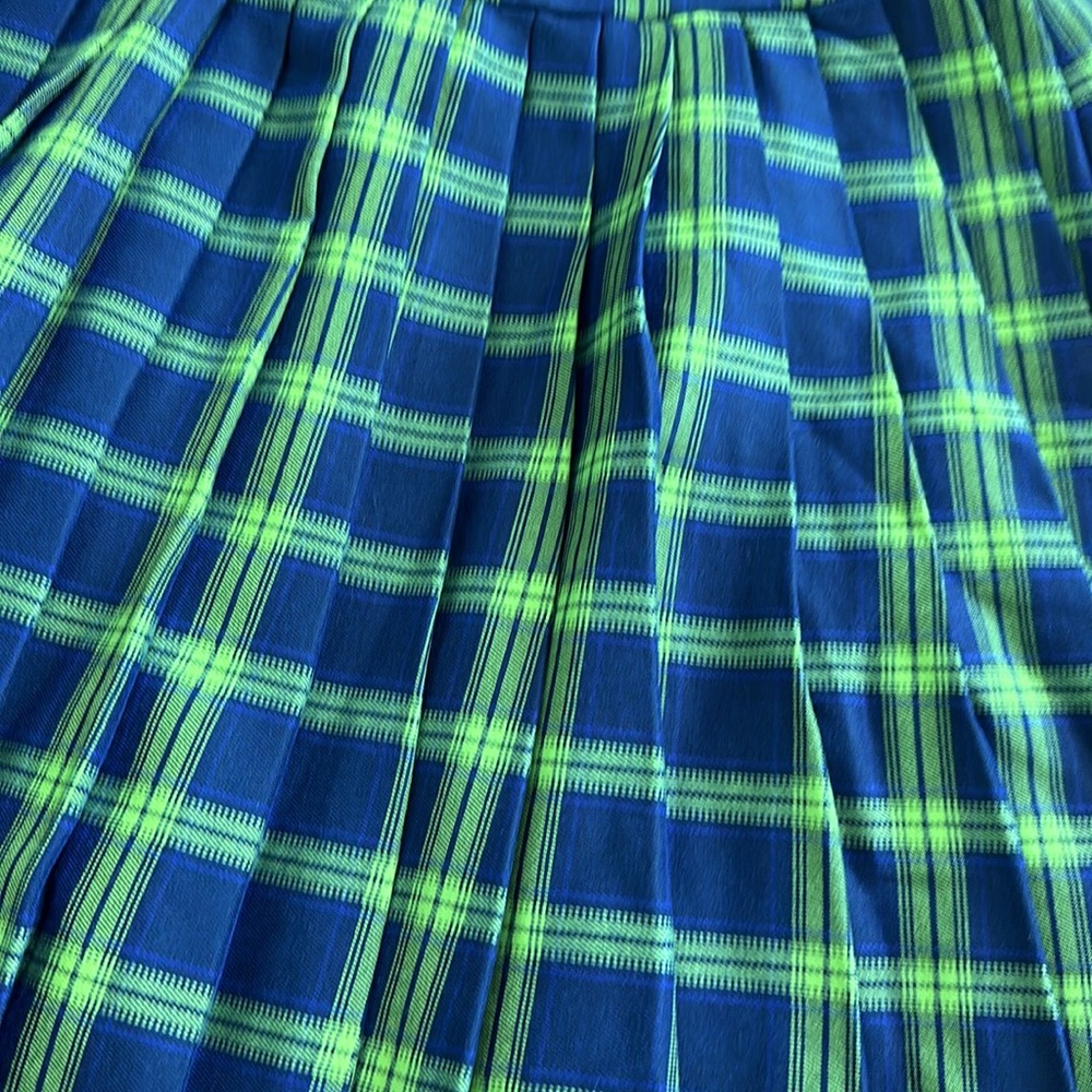 Akira green/blue pleated skirt - Picture 2 of 5